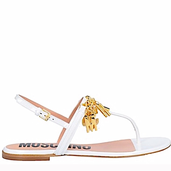 Gold Chain lettering MOSCHINO flats - Picture 5 of 6